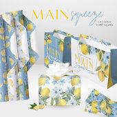 Aquarel Gesneden Citroenen en Bloemen Tissuepapier