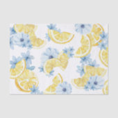 Aquarel Gesneden Citroenen en Bloemen Tissuepapier (Voorkant)