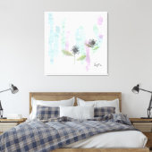 Aquarel gestrekt canvas afdruk (Insitu (Slaapkamer))