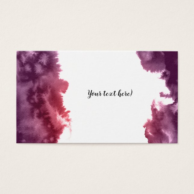 Aquarel getextureerde kaart. visitekaartje (Voorkant)