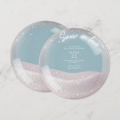 Aquarel Glittersneeuw in liefde vrijgezellenfeest Kaart (Voorkant / Achterkant)