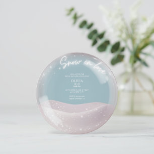 Aquarel Glittersneeuw in liefde vrijgezellenfeest Kaart