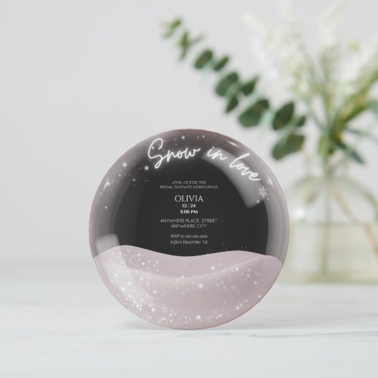 Aquarel Glittersneeuw in liefde vrijgezellenfeest Kaart (Staand voorkant)