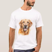 Aquarel Golden Labrador Retriever Hond T-shirt (Voorkant)