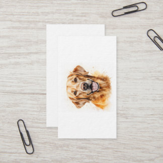 Aquarel Golden Labrador Retriever Hond Visitekaartje