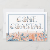 Aquarel Gone Coastal Ik Ben Verhuisd  Aankondiging (Voorkant)