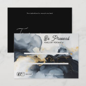 Aquarel Goud Chique Pers Op Nail Display Kaart (Voorkant / Achterkant)