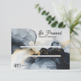 Aquarel Goud Chique Pers Op Nail Display Kaart