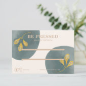 Aquarel Goud Chique Pers Op Nail Display Kaart (Staand voorkant)