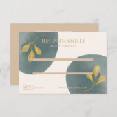 Aquarel Goud Chique Pers Op Nail Display Kaart (Voorkant / Achterkant)