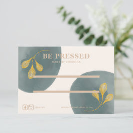 Aquarel Goud Chique Pers Op Nail Display Kaart