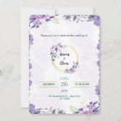 Aquarel Goud & Paars Uitnodiging (Voorkant)