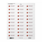 Aquarel Granaatappel Retouradres Etiket (Full Sheet)
