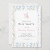 Aquarel grandmillennial babyshower uitnodiging (Voorkant)
