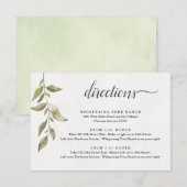 Aquarel Groen Aanduiding Bijlagekaart Informatiekaartje (Voorkant / Achterkant)