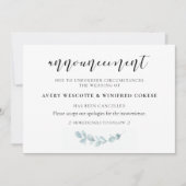 Aquarel groen aankondiging van afgelasting (Voorkant)