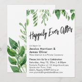 Aquarel Groen Blad Handgeschreven Gelukkig Voor Al Kaart (Voorkant / Achterkant)