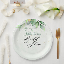 Aquarel groen blad papier borden papieren bordje