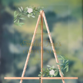 Aquarel Groen en Witte Bloemen Doopfeest Acryl Bord (Neutraal)