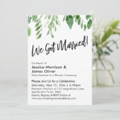 Aquarel Groen Geweest Getrouwd! Viering Kaart (Staand voorkant)