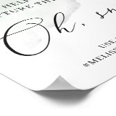 Aquarel groen oh snap capture the love bord poster (Hoek)