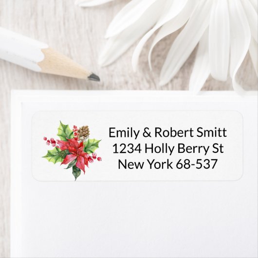 Aquarel groen voor Kerstmis Etiket (Insitu)