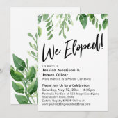 Aquarel Groen We zijn weggelopen! Ontvangst alleen Kaart (Voorkant / Achterkant)