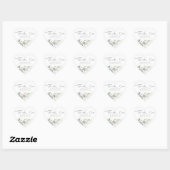 Aquarel Groene Elegante Calligrafie Bedankt Hart Sticker (Vel)