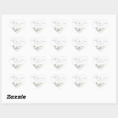 Aquarel Groene Elegante Calligrafie Bedankt Hart Sticker (Vel)