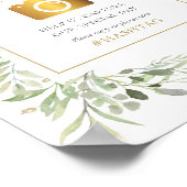 Aquarel Groene Oh Snap Teken Poster (Hoek)