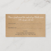 Aquarel Groene Tinten Rustieke Kraft Aanbevelingskaartje (Achterkant)