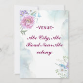 Aquarel Groene Verlovingsuitnodiging Kaart (Achterkant)