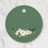 Aquarel Groene Witte Bloemige Dank je Bedankjes Labels (Achterkant)