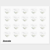 Aquarel Groenery Elegante Calligrafie Bedankt Hart Sticker (Vel)