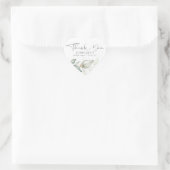 Aquarel Groenery Elegante Calligrafie Bedankt Hart Sticker (Tas)