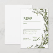 Aquarel Groenery RSVP Kaart Uitnodiging (Voorkant / Achterkant)