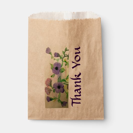 Aquarel gunst Dank u Bedankzakje (Voorkant)