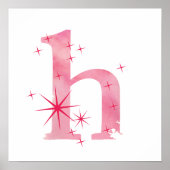 Aquarel H Poster (Voorkant)