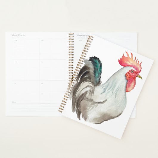 Aquarel hand tekening van een Haan Planner (Display)