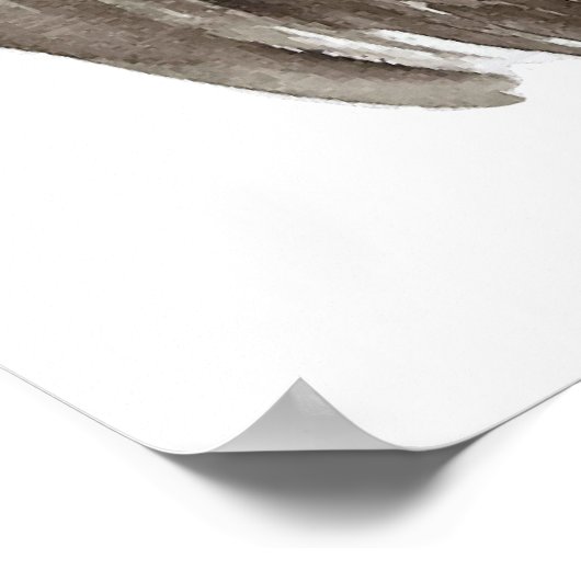 Aquarel hand tekening van een Haan Poster (Hoek)