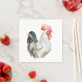 Aquarel hand tekening van een Haan Servet (Insitu)