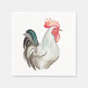 Aquarel hand tekening van een Haan Servet