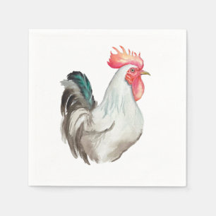 Aquarel hand tekening van een Haan Servet