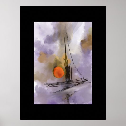 Aquarel handgetekend schip op de torque  poster (Voorkant)