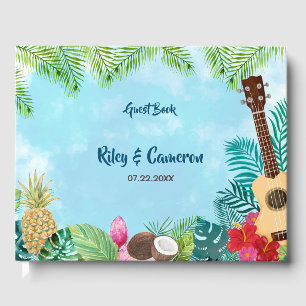 Aquarel Hawaiiaans Luau Feestgastenboek Gastenboek