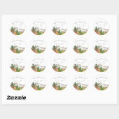 Aquarel Herfst Berg Save the Date Ronde Sticker (Vel)