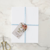 Aquarel Herfst Bloemen Cadeaulabel (Met Touw)