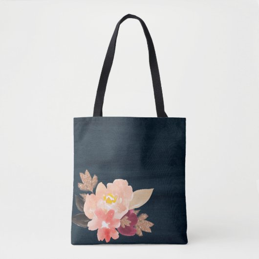Aquarel Herfst Bloemen Canvas tas (Voorkant)