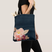 Aquarel Herfst Bloemen Canvas tas (Dichtbij)