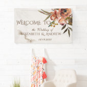 Aquarel Herfst Bloemen Spandoek (Insitu)
